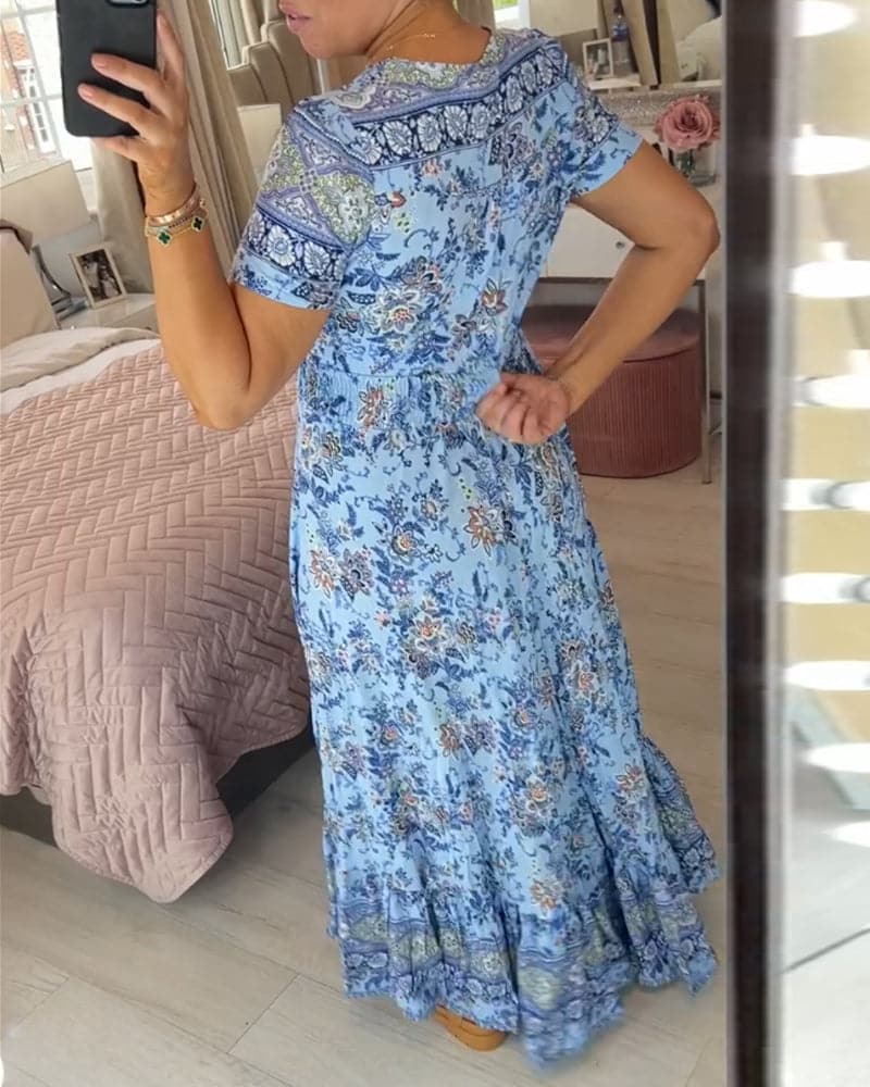 ELLA - Elegantes Boho-Kleid mit Bauchabdeckung