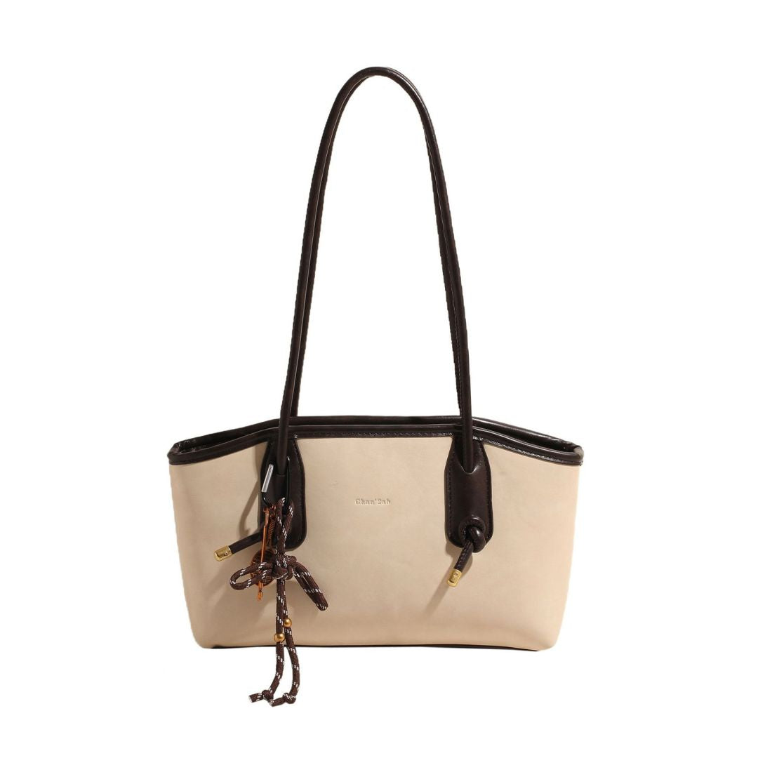 ISABELLA - Moderne Lederhandtasche mit goldenen Details