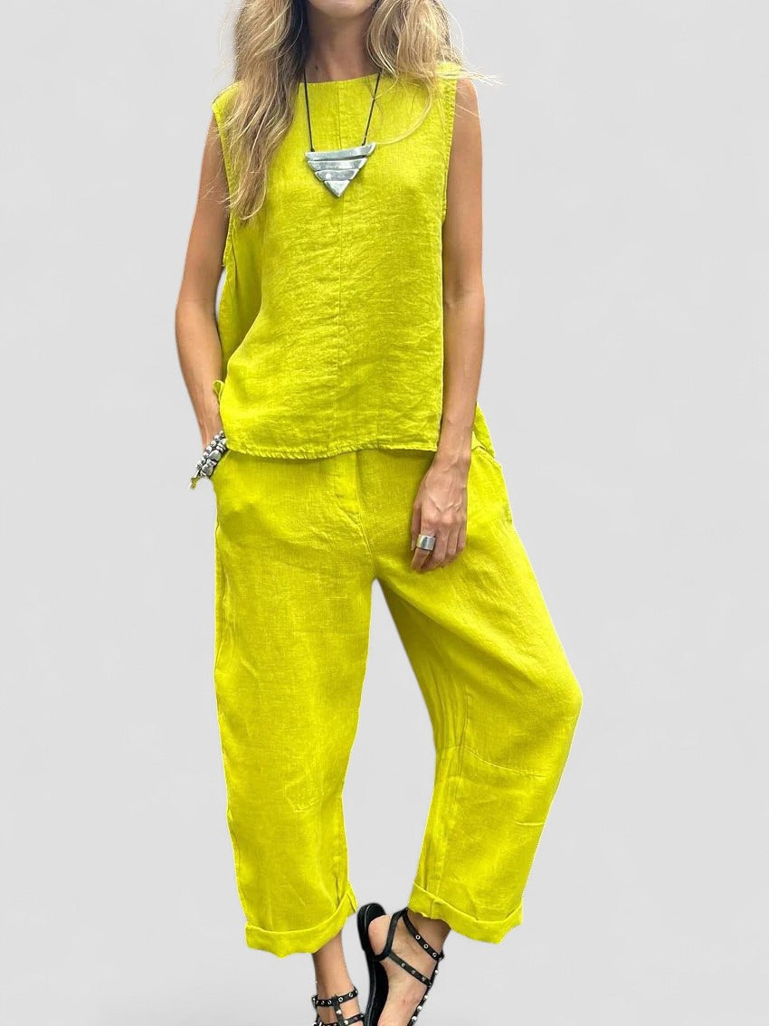 Ailith – Bequemes Armelloses Oberteil Und Hose