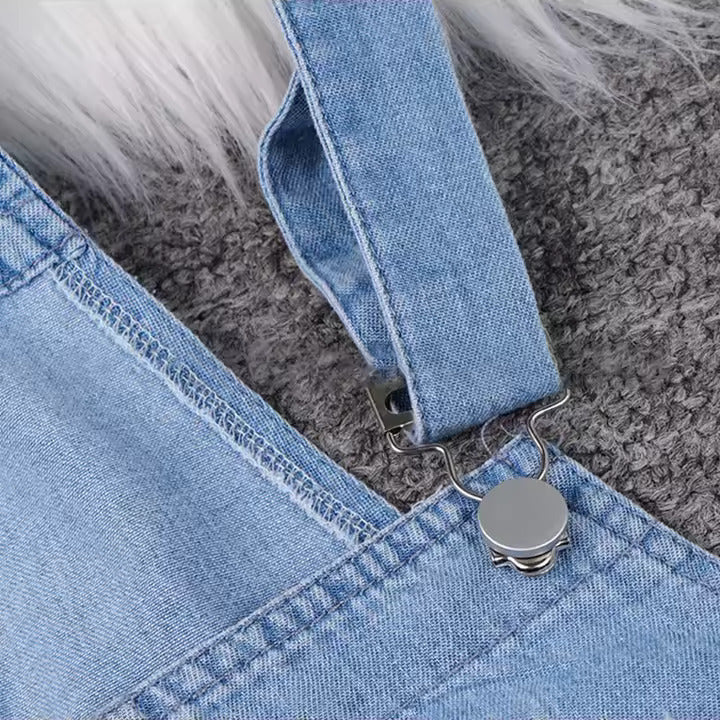 Carly – Lässiger Denim Overall Mit Kordelzug In Der Taille