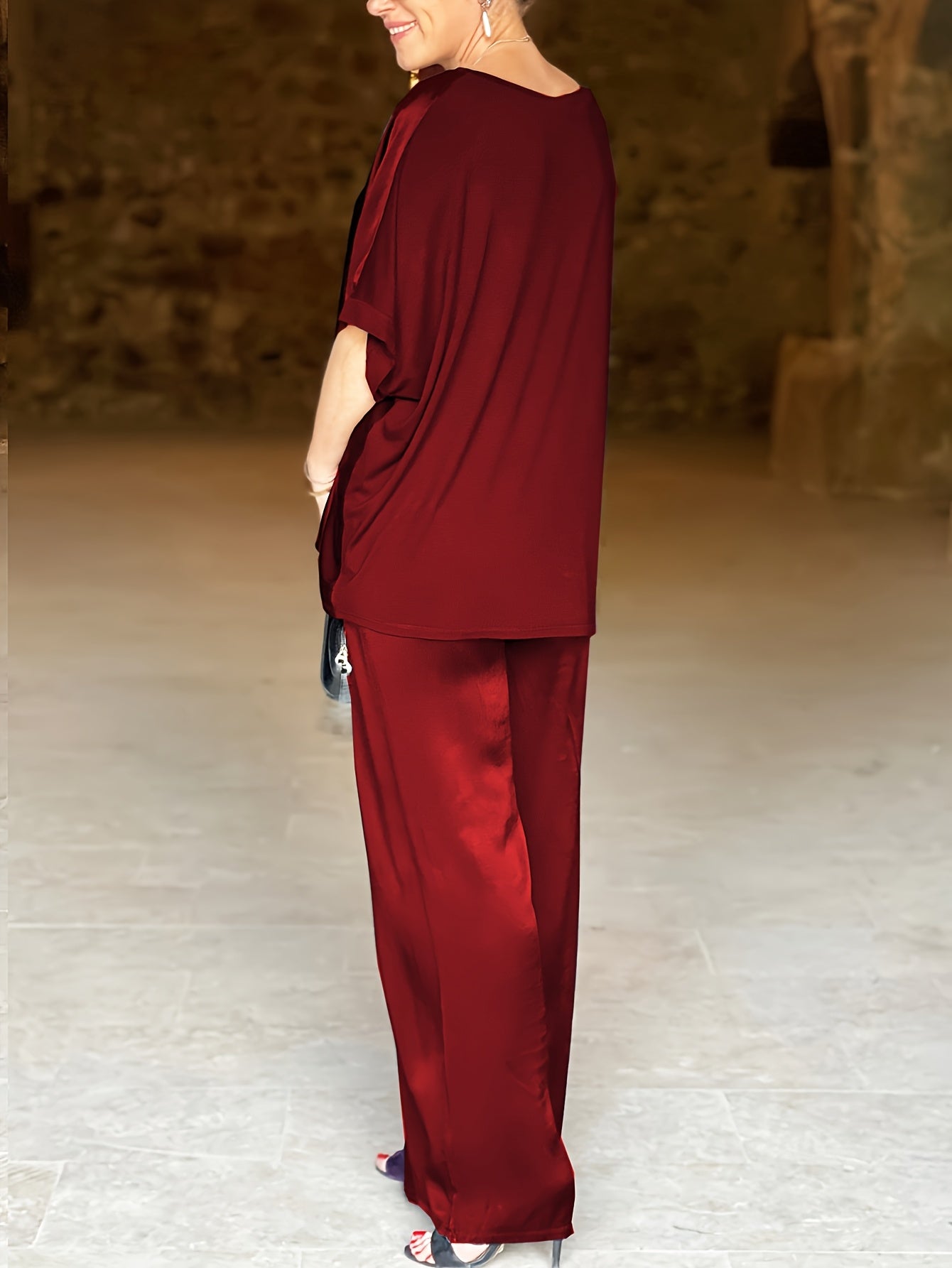 Ashlee - Elegantes Zweiteiliges Satz Mit Kurzen Ärmeln