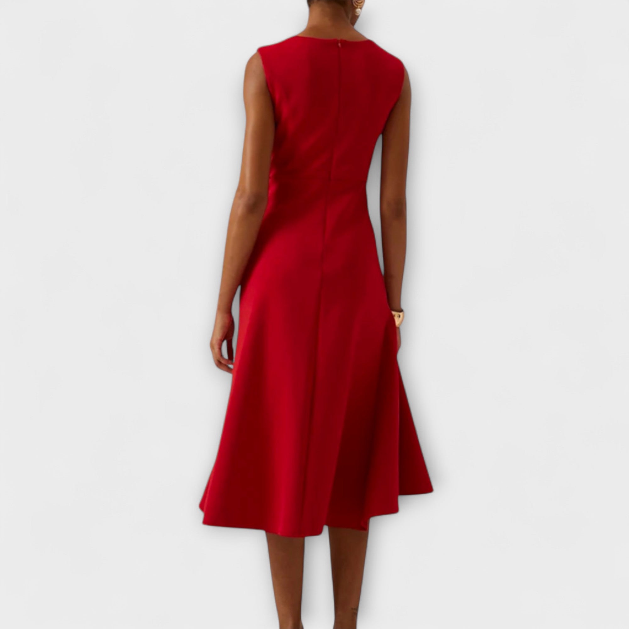 Juliette – Asymmetrisches Midi-Kleid mit Drapierung