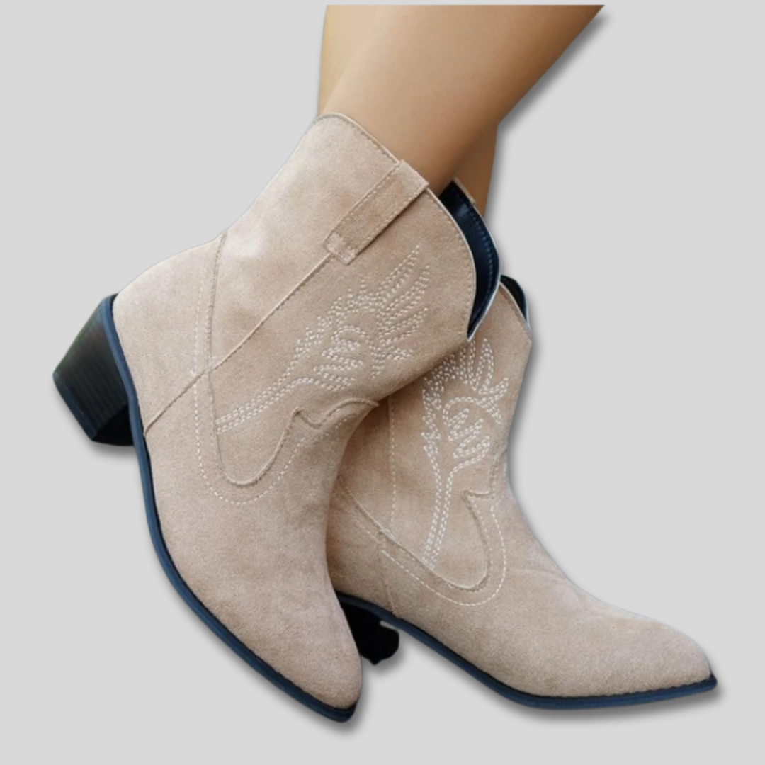 Zephyra - Bestickte klassische Cowboy-Stiefel