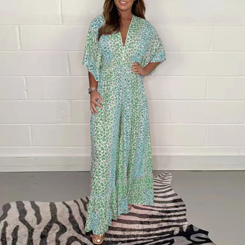 Anthea – Eleganter Jumpsuit Mit V-Ausschnitt Und Hoher Taille