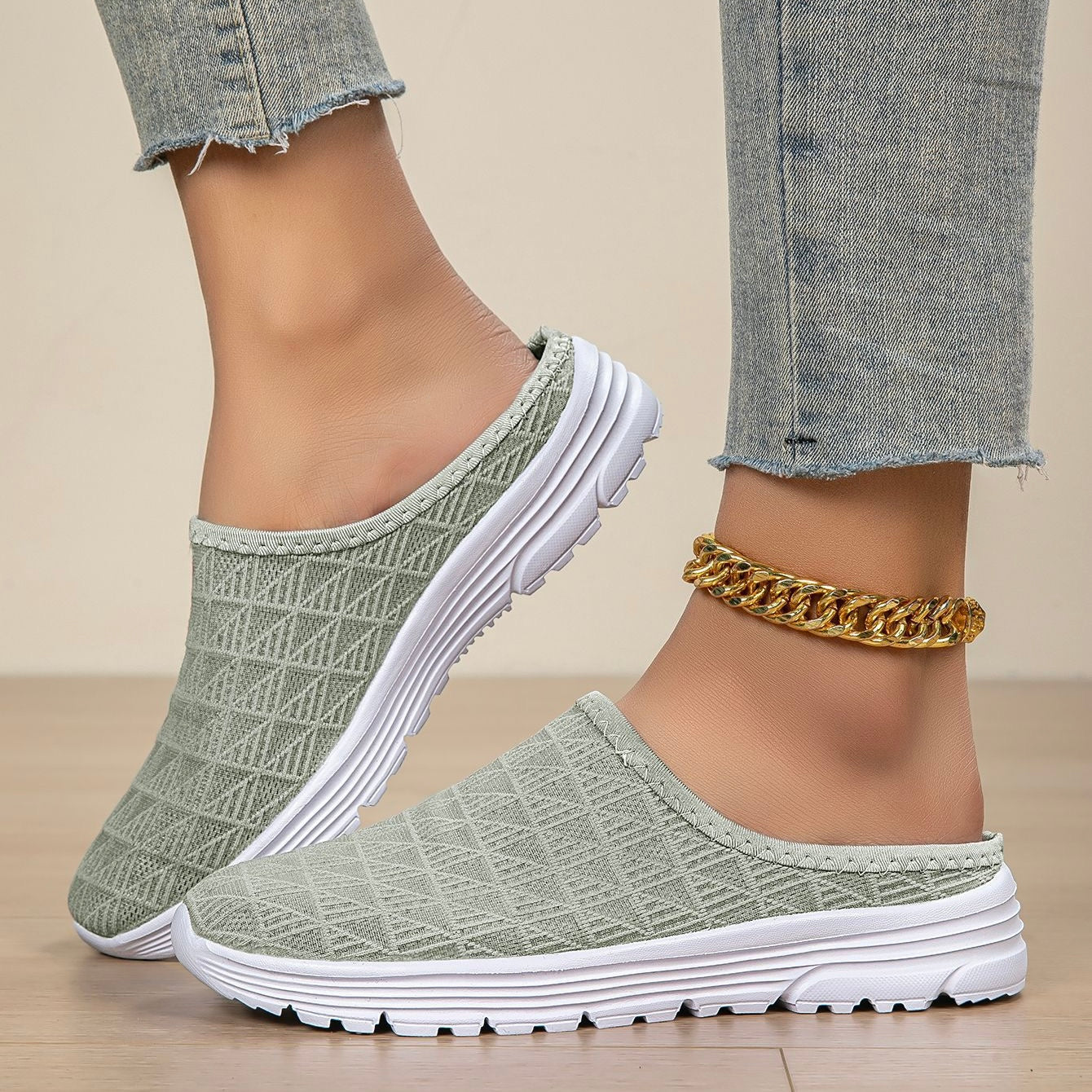 Brunilda - Atmungsaktive Flache Pantoffel