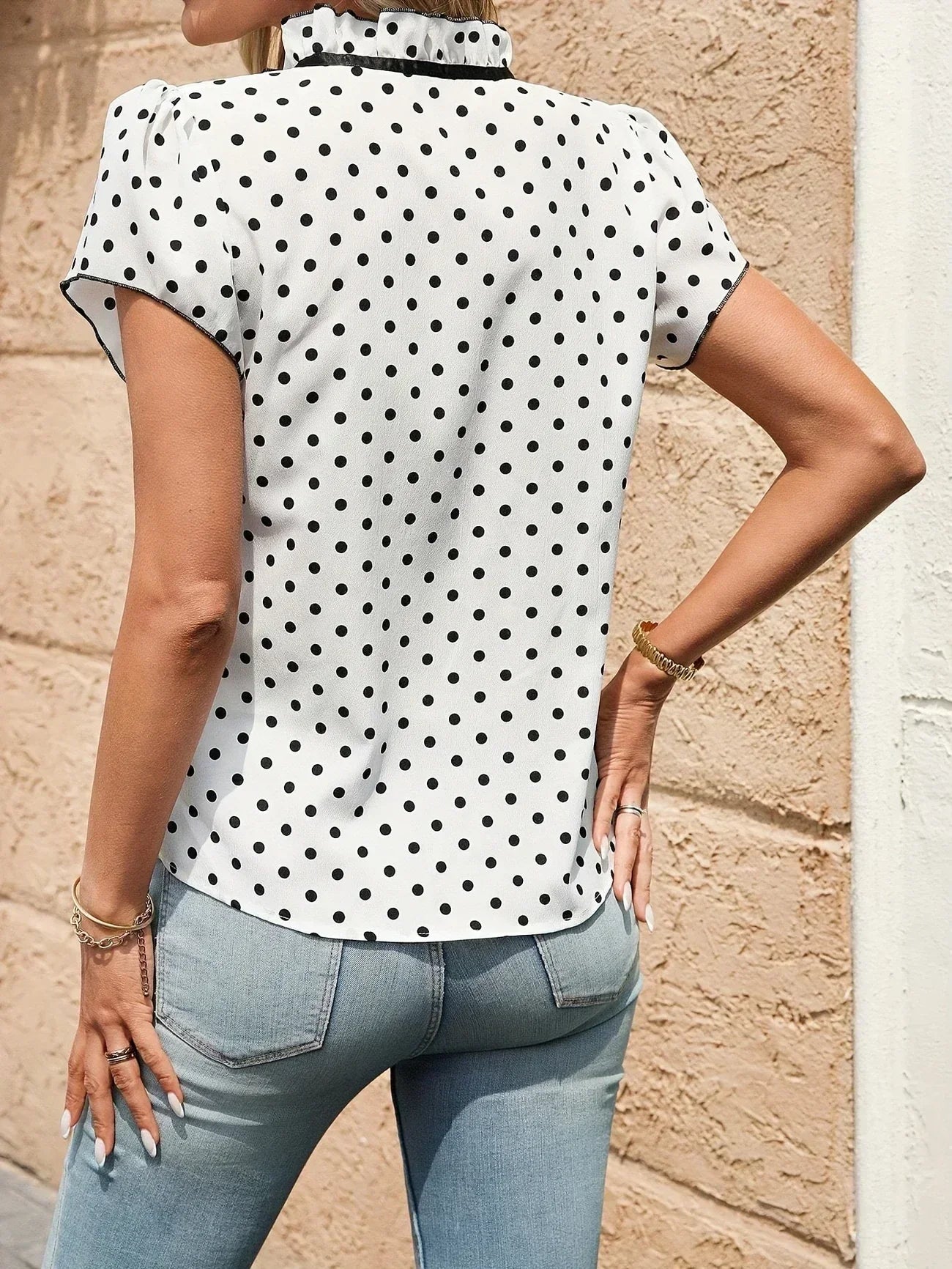 Bethany - Farbe Blockieren Kurz Ärmel Hemd