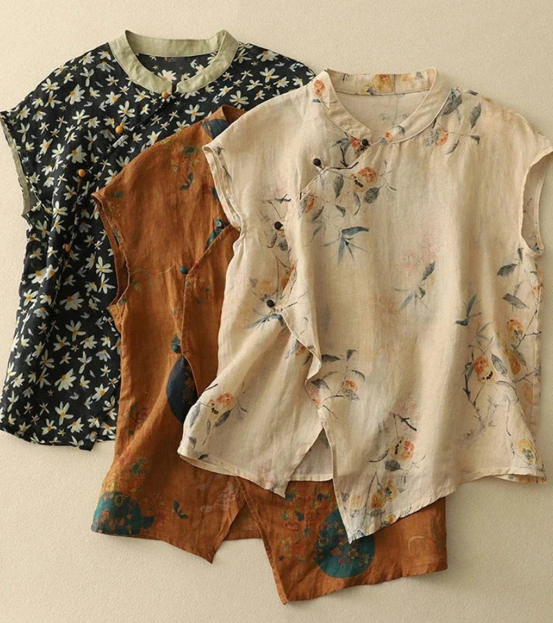 MARA - Vintage Bestickte Bluse